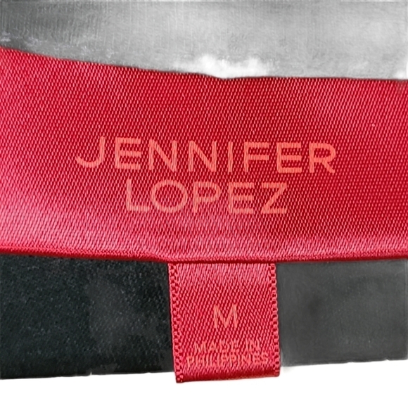 Jennifer Lopez Sz.M black v-neck T-shirt slinky Lagenlook casual comfortable - Picture 4 of 8